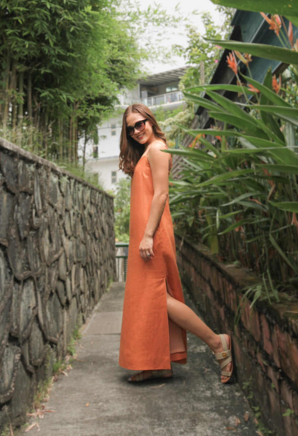 Celia Maxi Dress in Thai Iced Tea