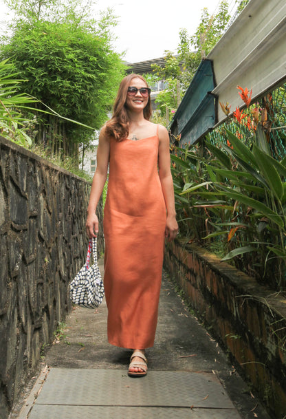 Celia Maxi Dress in Thai Iced Tea